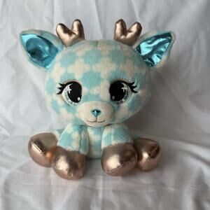 GUND Arden Doemei Plushes Deer Plush Blue White Cloud Pattern Gold Hooves 2023